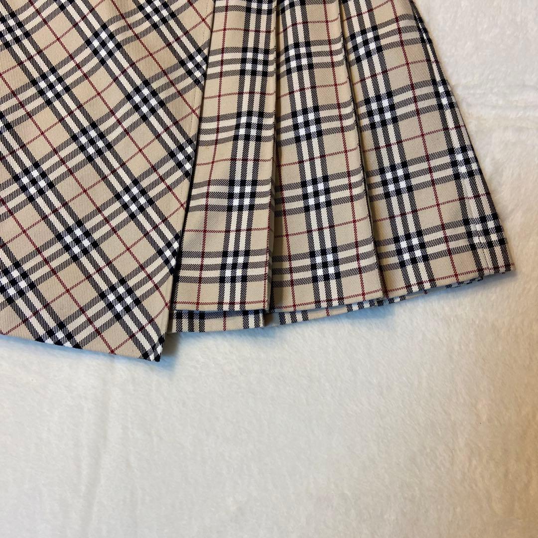 美品 Burberry London ノバチェック プリーツミニスカート