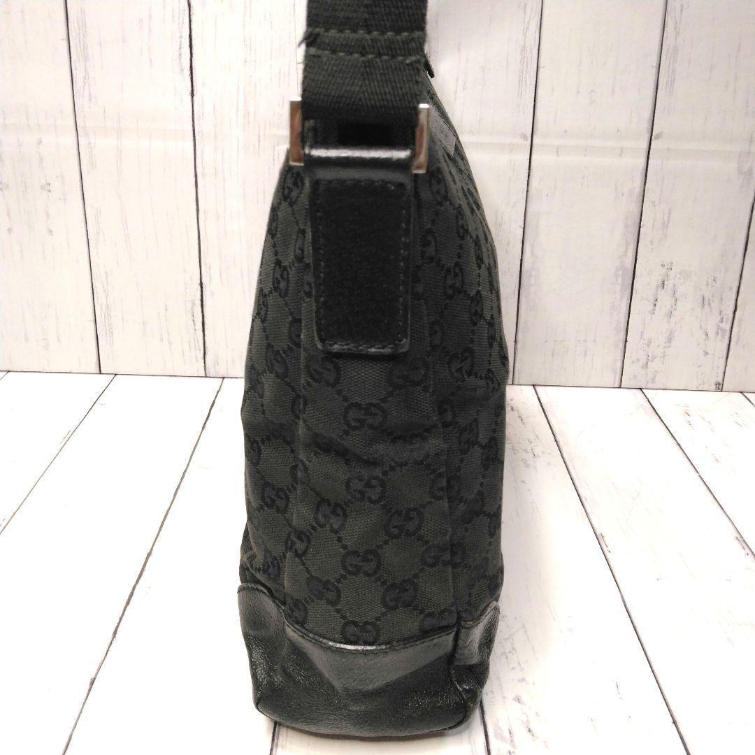 GUCCI グッチ　ショルダーバッグ　GGキャンバス　レザー　204991