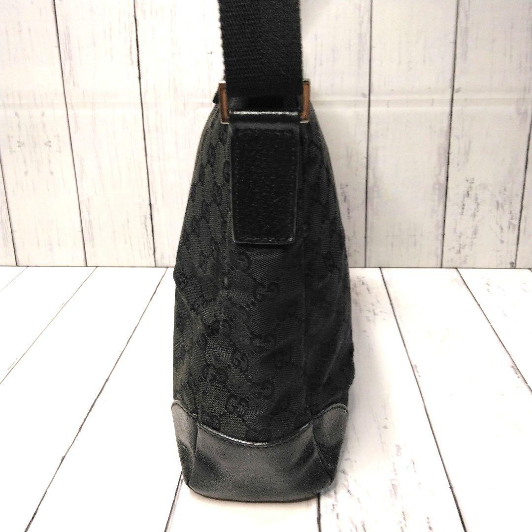 GUCCI グッチ　ショルダーバッグ　GGキャンバス　レザー　204991