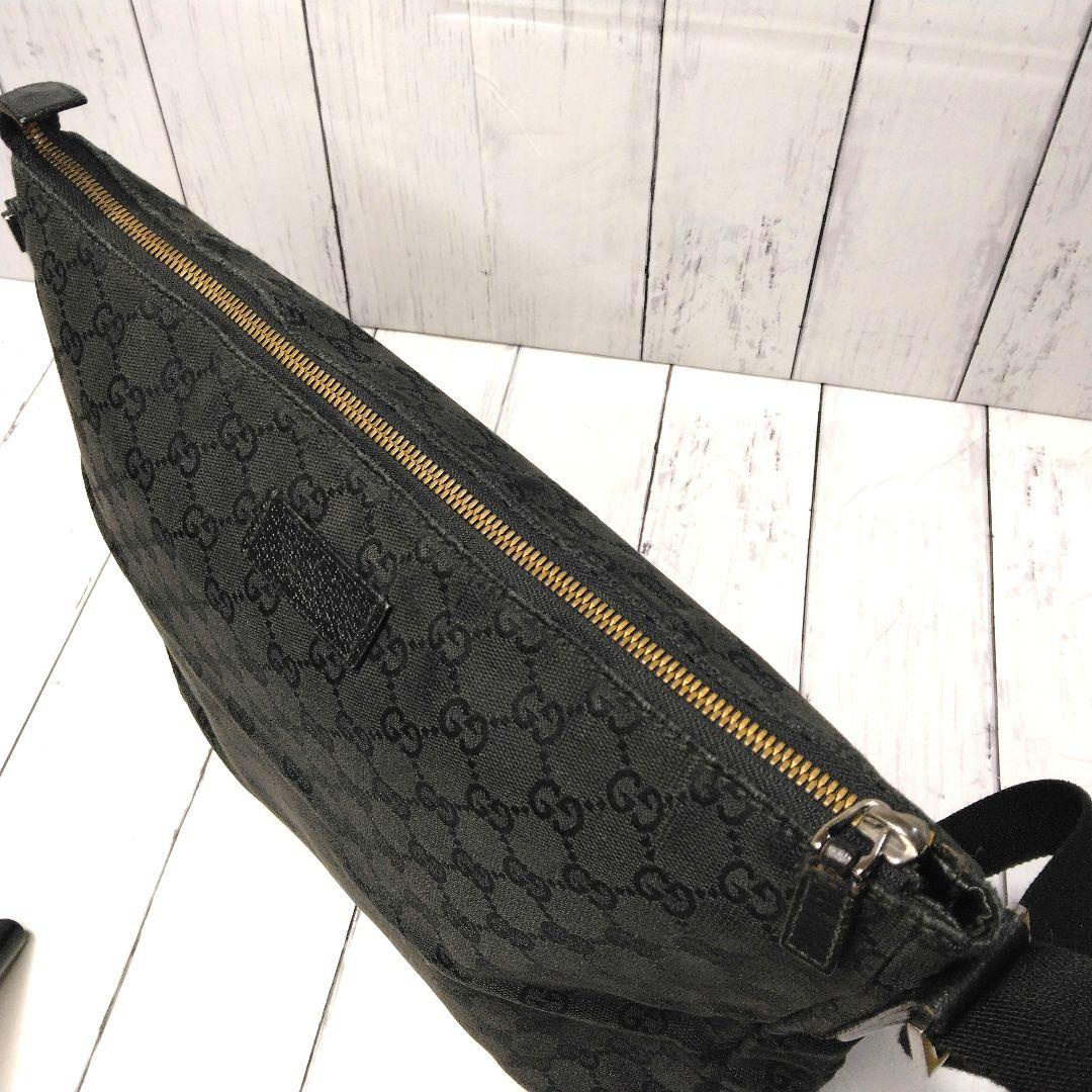 GUCCI グッチ　ショルダーバッグ　GGキャンバス　レザー　204991