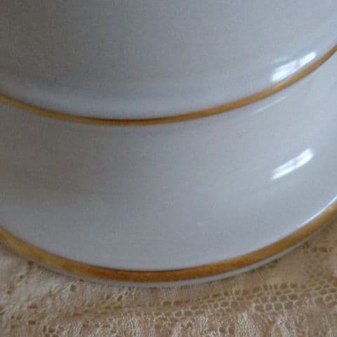 【専用】【未使用】Meissen ホワイトローズ／フラワーベース大 バラ柄金縁