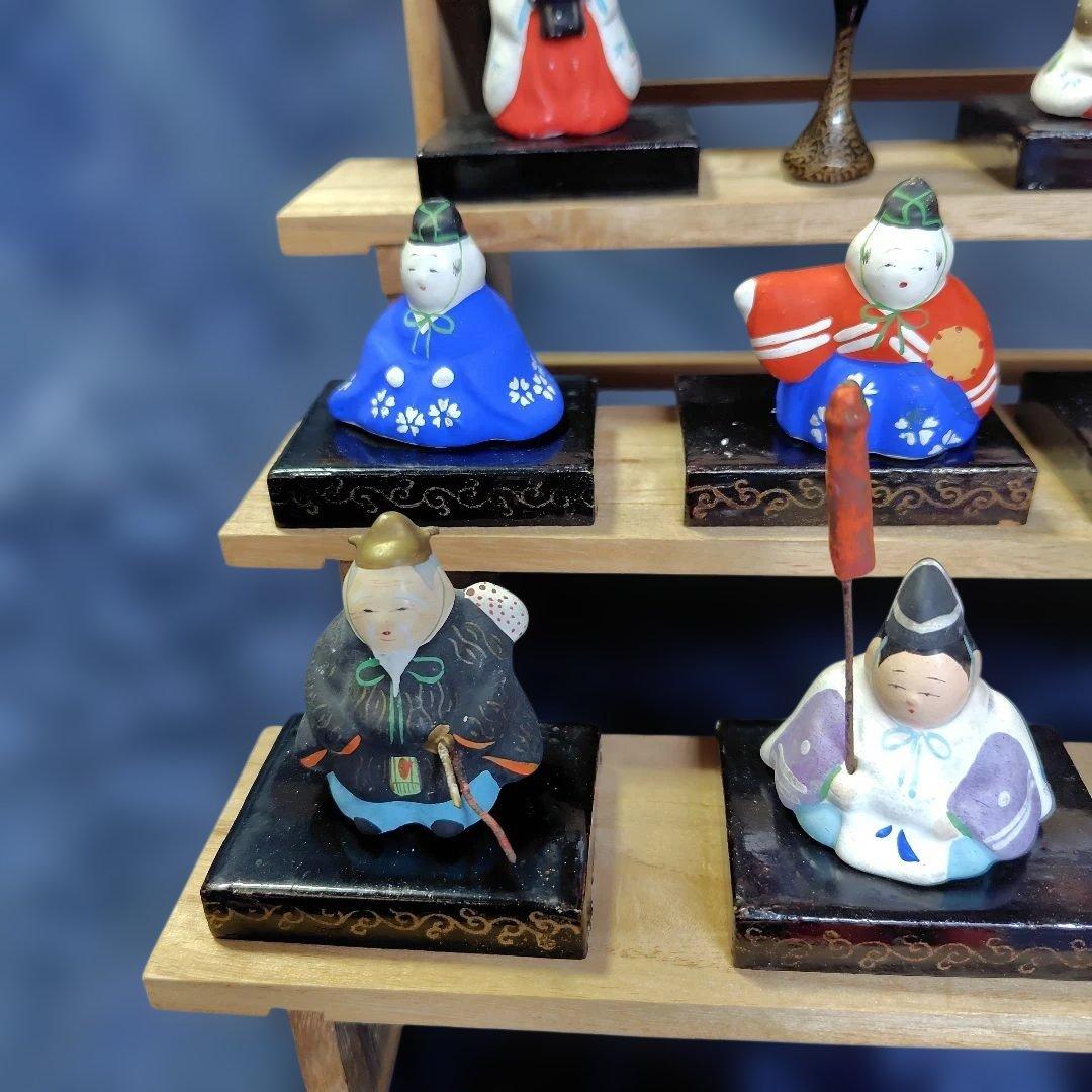 【古い】ミニチュア雛人形セット( 土人形)