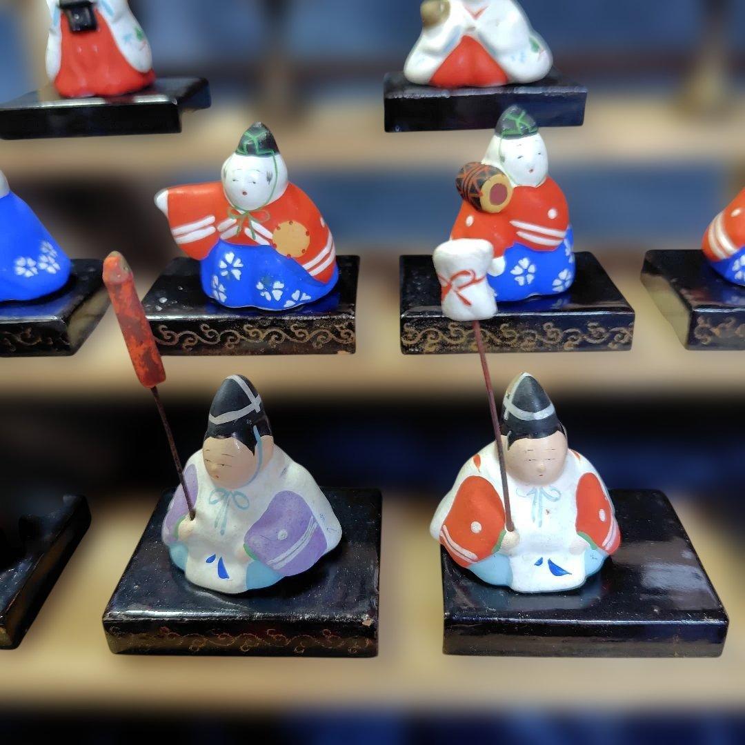 【古い】ミニチュア雛人形セット( 土人形)