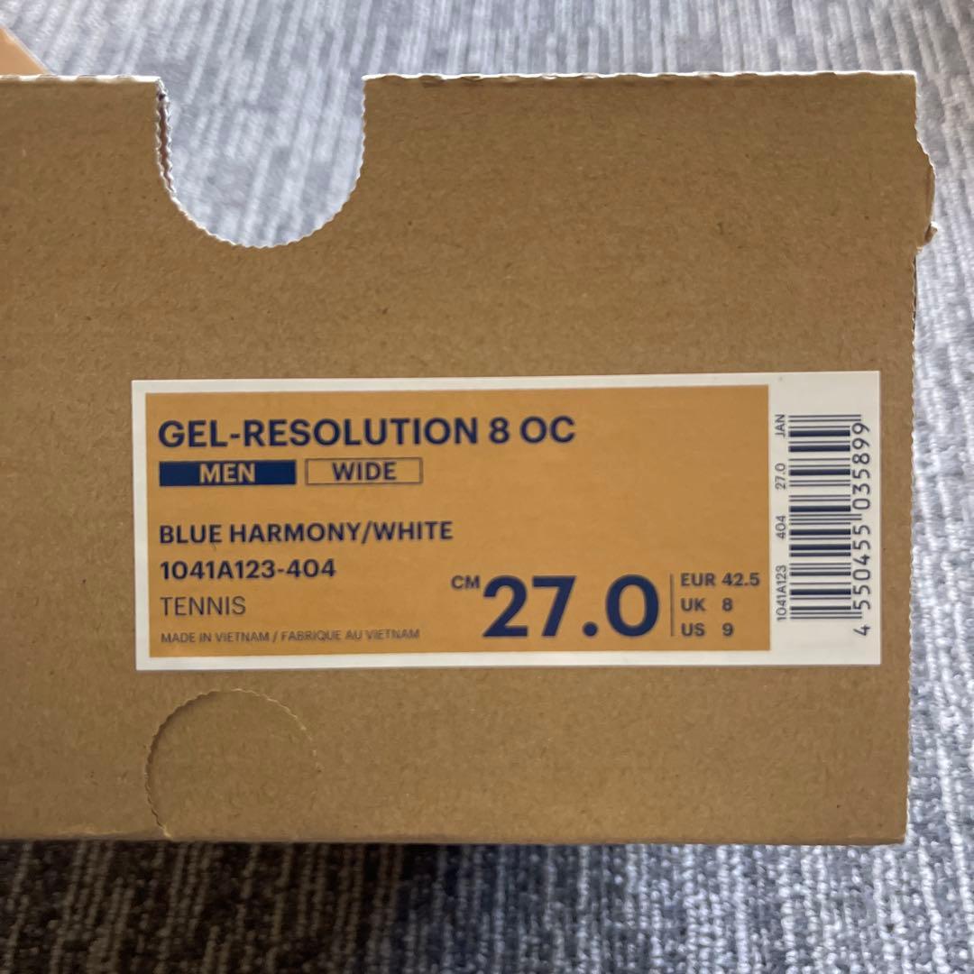 【新品タグ付】アシックスGEL-RESOLUTION 8 OC 27.0cm