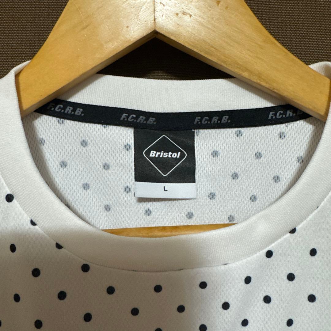 おひ　Bristol ドット柄 半袖Tシャツ L ホワイト