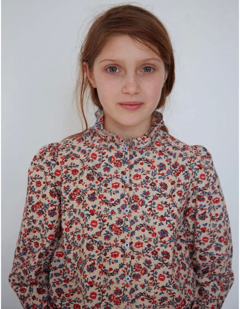 CARAMEL CREAM FLORAL リバティブラウス 4Y