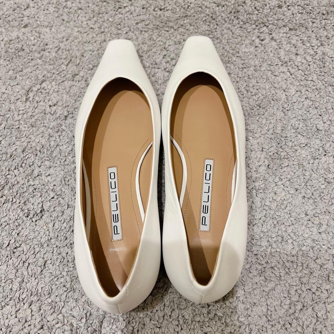 極美品PELLICO セミスクエアトゥ パンプス 37 ペリーコ