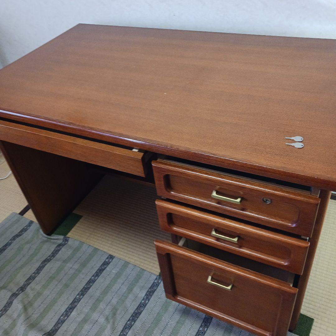 Karimoku木製デスク引き出し4つ