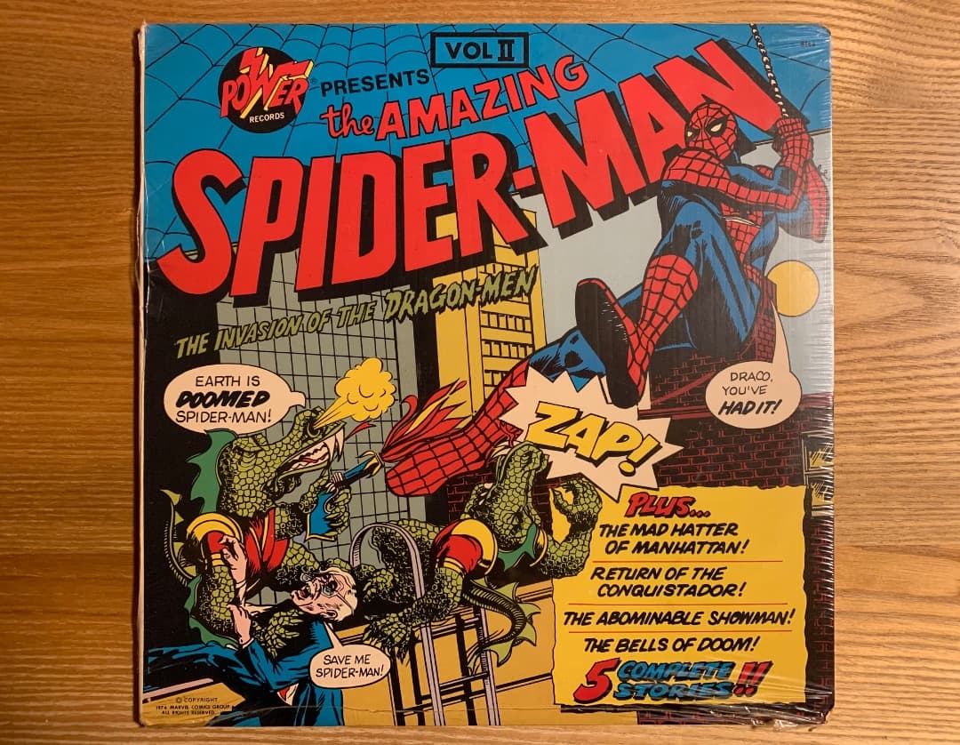 未開封レコード SPIDER MAN スパイダーマン POWER RECORDS