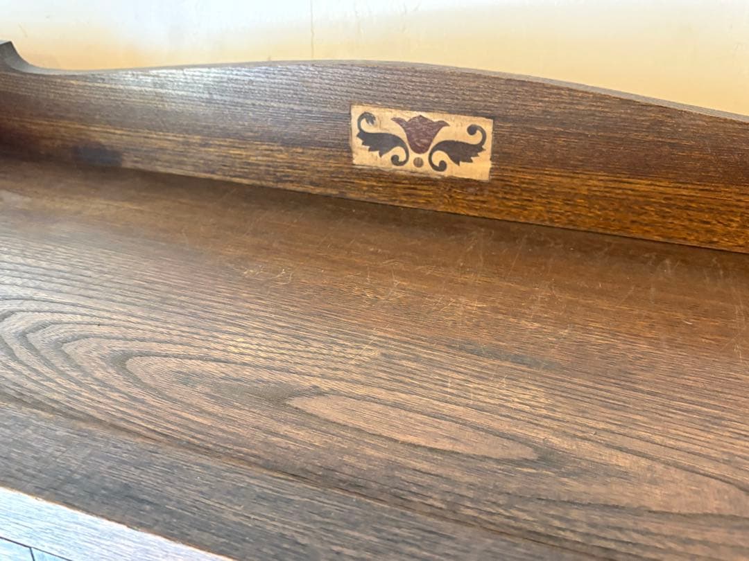 木製ガラス扉キャビネット　本箱　本棚　レトロ