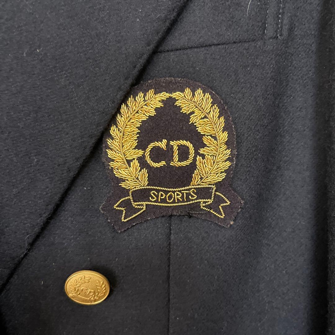ChristianDior/クリスチャンディオール◆金ボタン/紺ブレ ジャケット