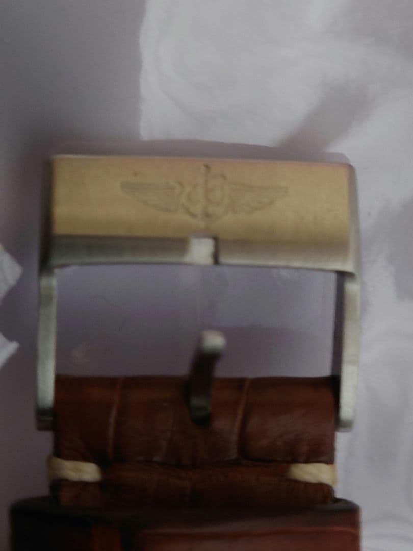 BREITLING クロコダイルレザーストラップ 22mm　レザーベルト尾錠付き