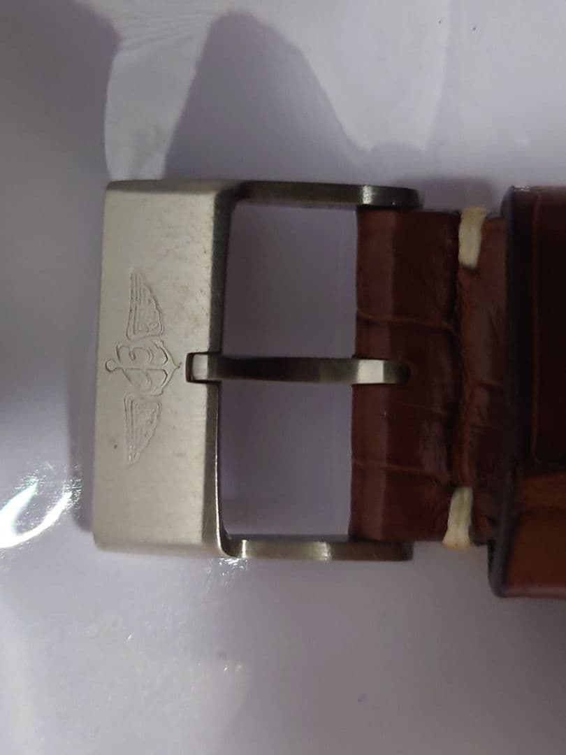 BREITLING クロコダイルレザーストラップ 22mm　レザーベルト尾錠付き