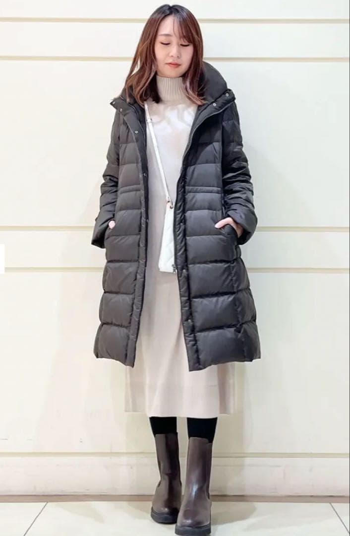 完売　23区 S ウールカシミヤブレンド ハイネックワンピース　¥28,600