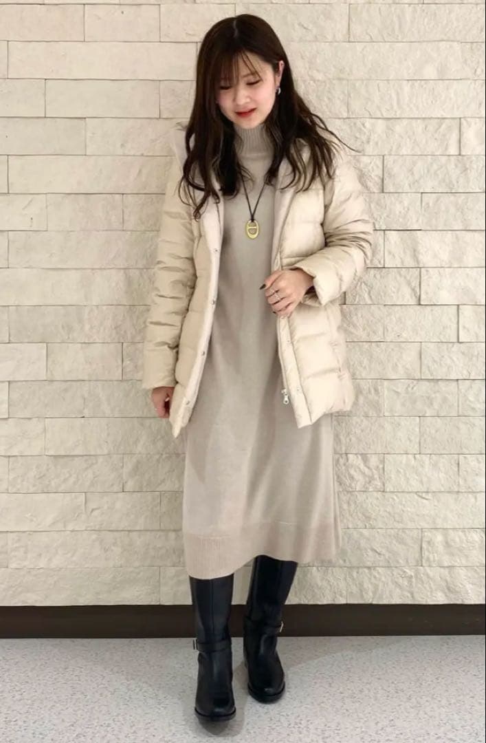 完売　23区 S ウールカシミヤブレンド ハイネックワンピース　¥28,600