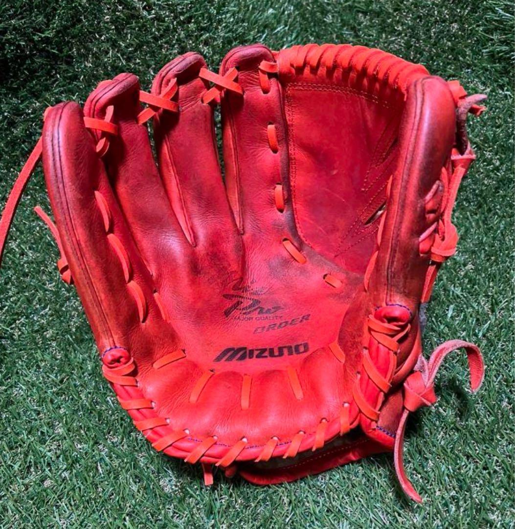 Mizuno プロモデル 硬式グローブ レッド