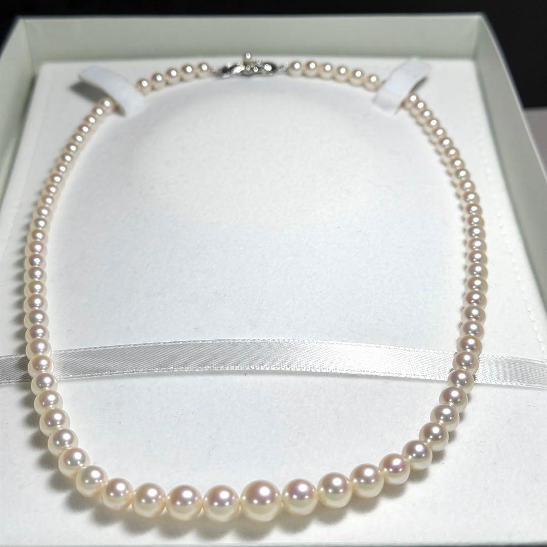 テリ良好★TASAKI 田崎真珠 アコヤ本真珠 グラデーションネックレス48cm