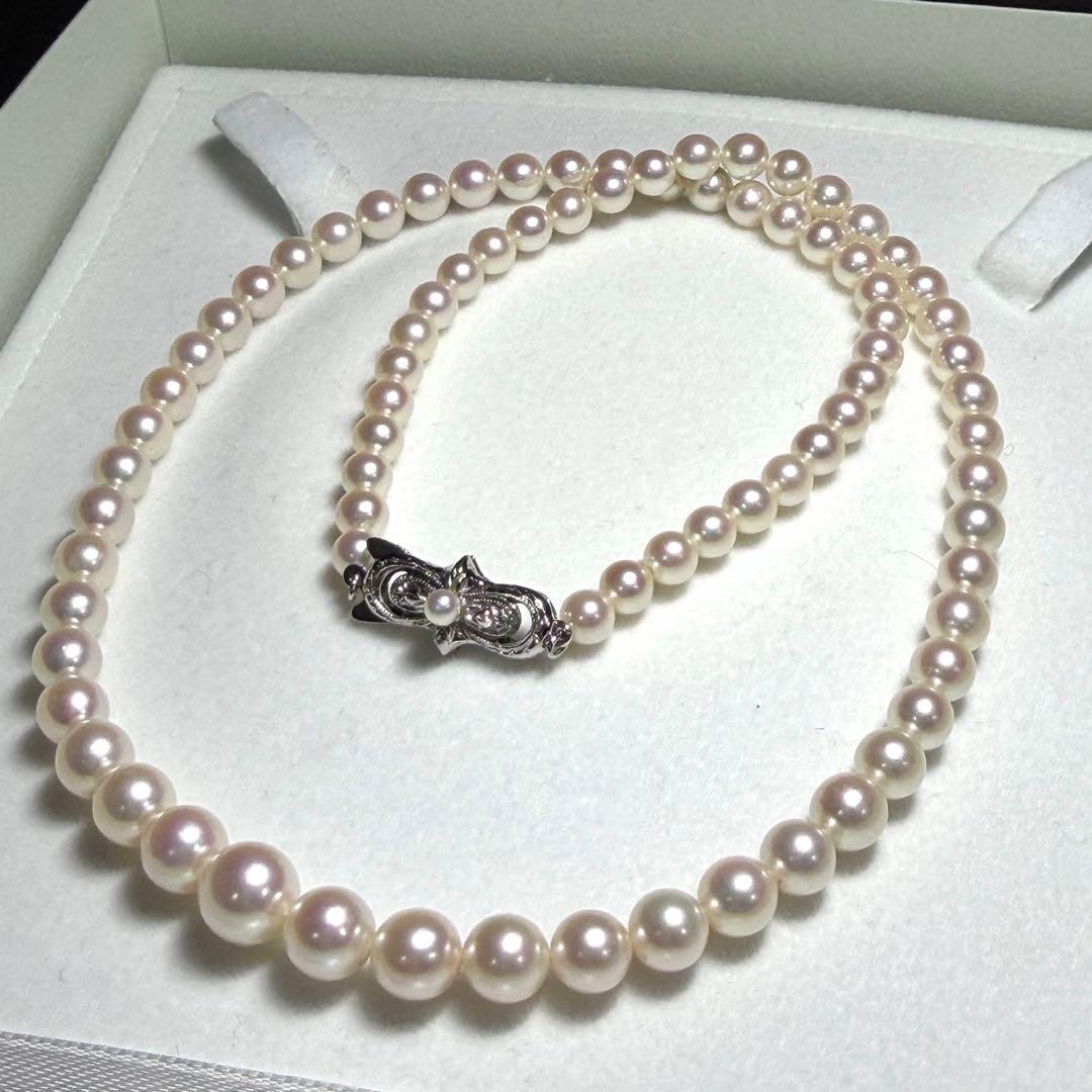 テリ良好★TASAKI 田崎真珠 アコヤ本真珠 グラデーションネックレス48cm