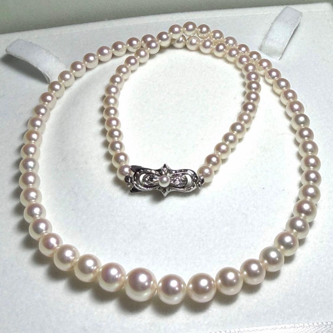 テリ良好★TASAKI 田崎真珠 アコヤ本真珠 グラデーションネックレス48cm