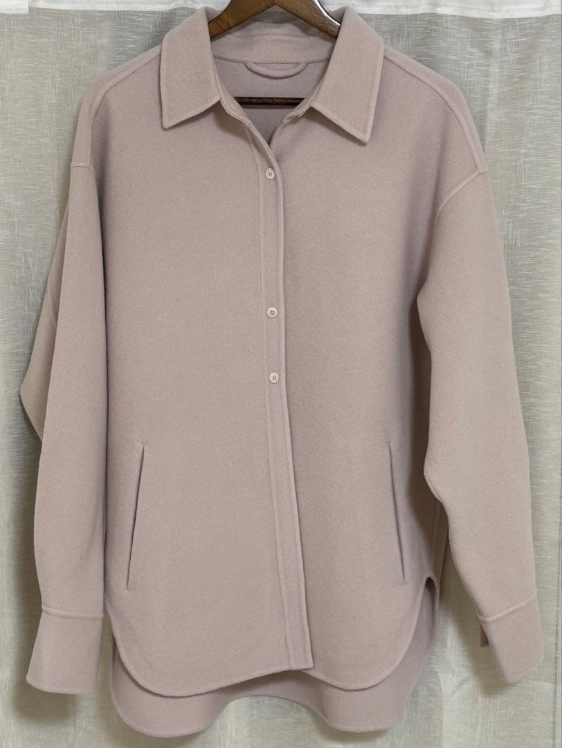 新品Wool Shirts Jacket ピンク38