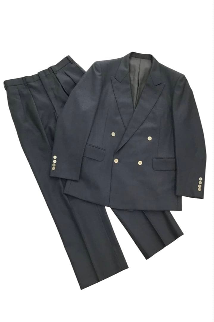 【Burberrys】ビンテージ ダブルブレステッド セットアップ グレー系