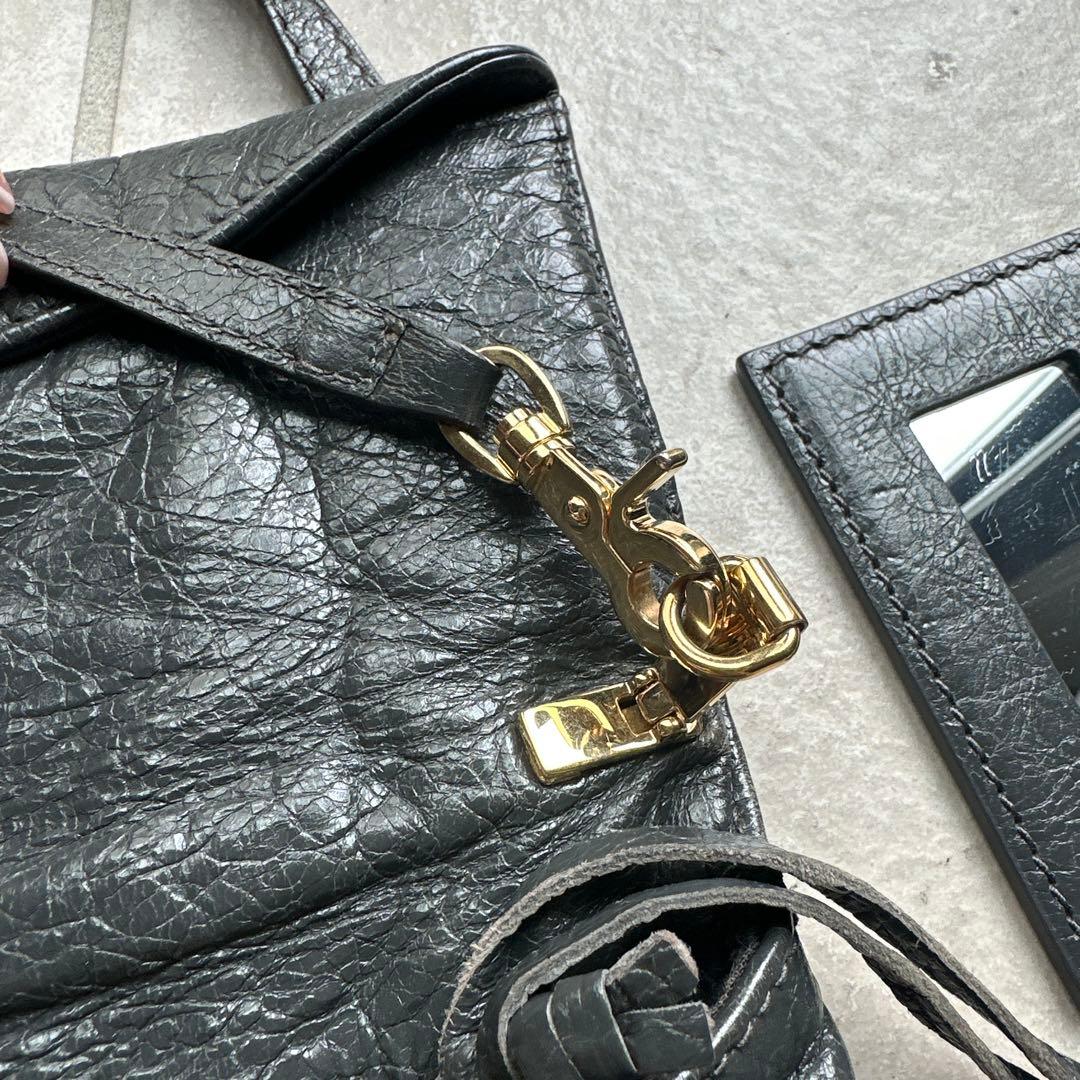 BALENCIAGA 2way クラッチバッグ　グレー