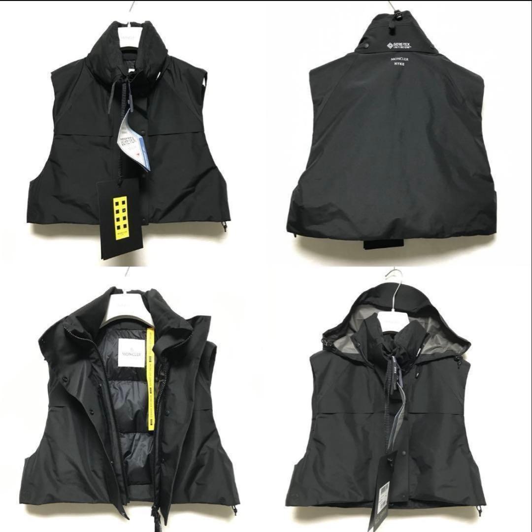 MONCLER × HYKE ダウン　ベスト　サイズ1 ブラック　ゴアテックス