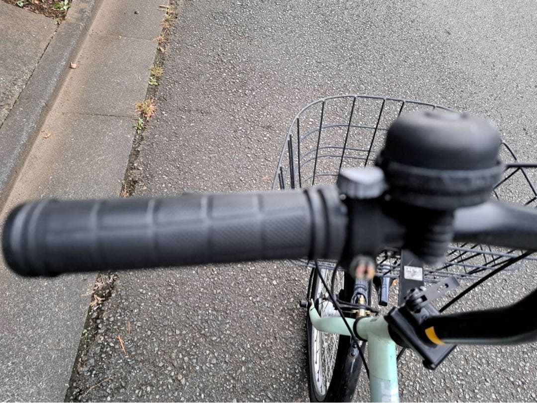 折りたたみ変速六段自転車 ミントグリーン 20インチライト付き