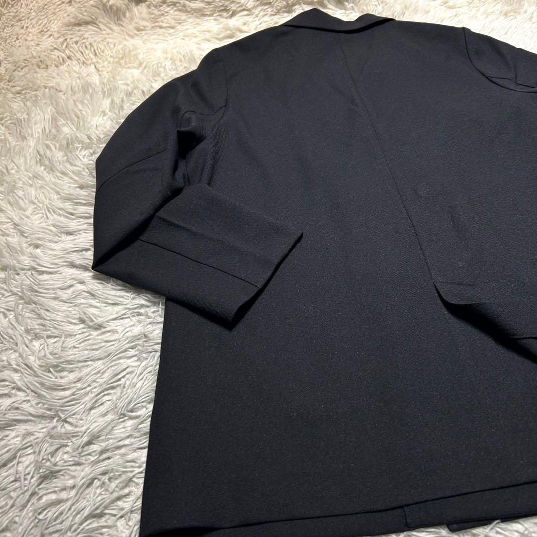 極美品✨】GLOBAL WORK ウツクシルエットダブルジャケット M ネイビー