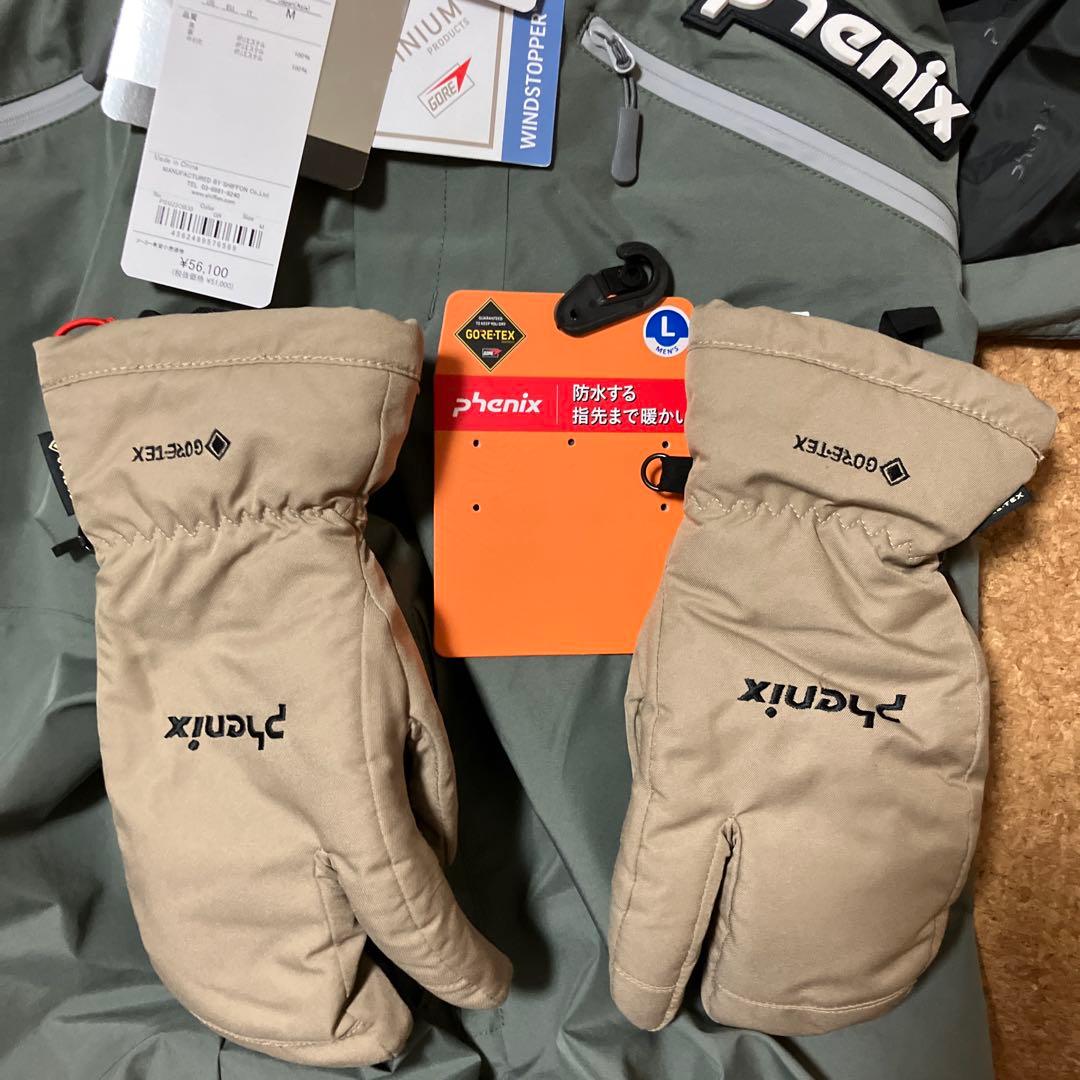 phenix スキーウェア 上下M グレー　➕　グローブ