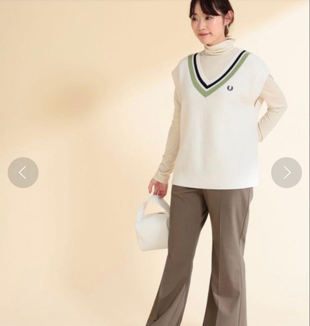 FRED PERRY Rey BEAMS チルデン ニット　ベスト 白 ウール