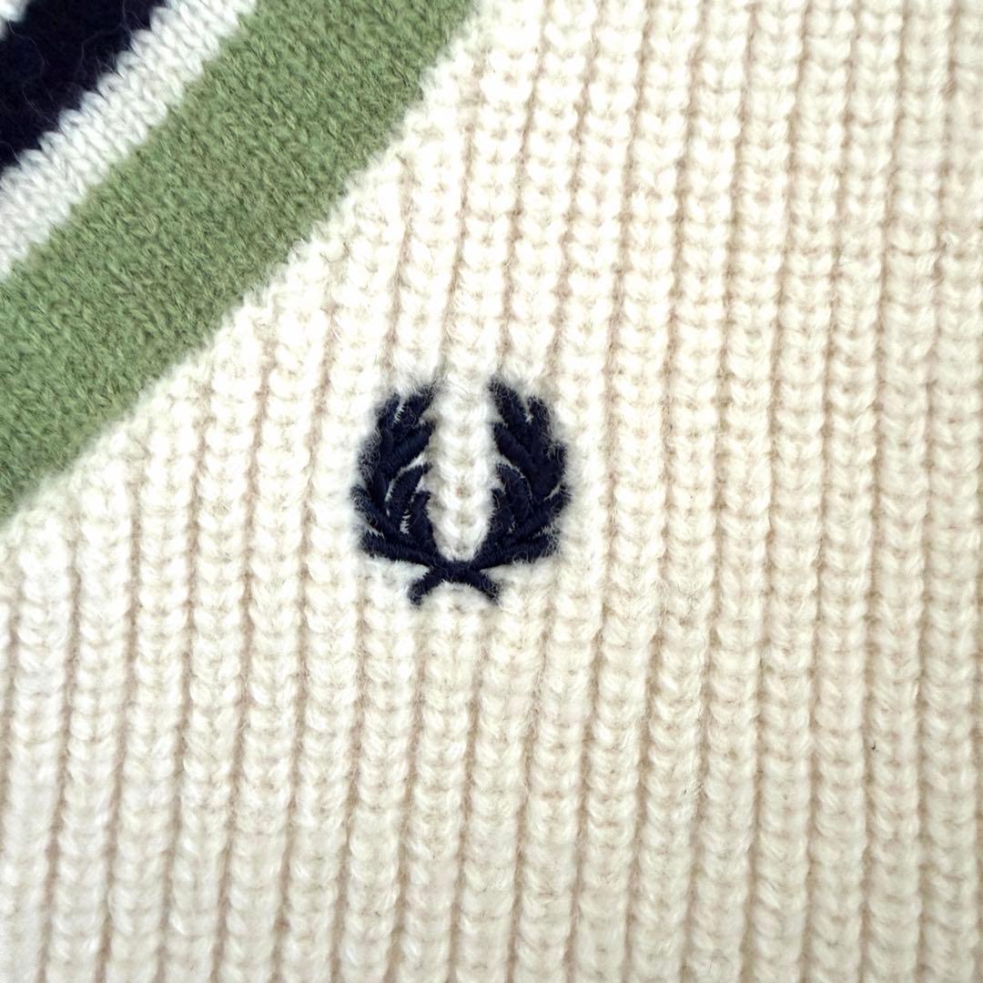 FRED PERRY Rey BEAMS チルデン ニット　ベスト 白 ウール