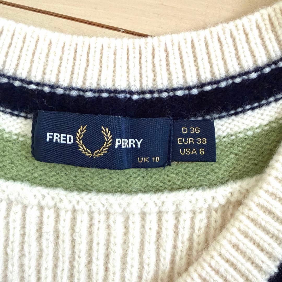 FRED PERRY Rey BEAMS チルデン ニット　ベスト 白 ウール