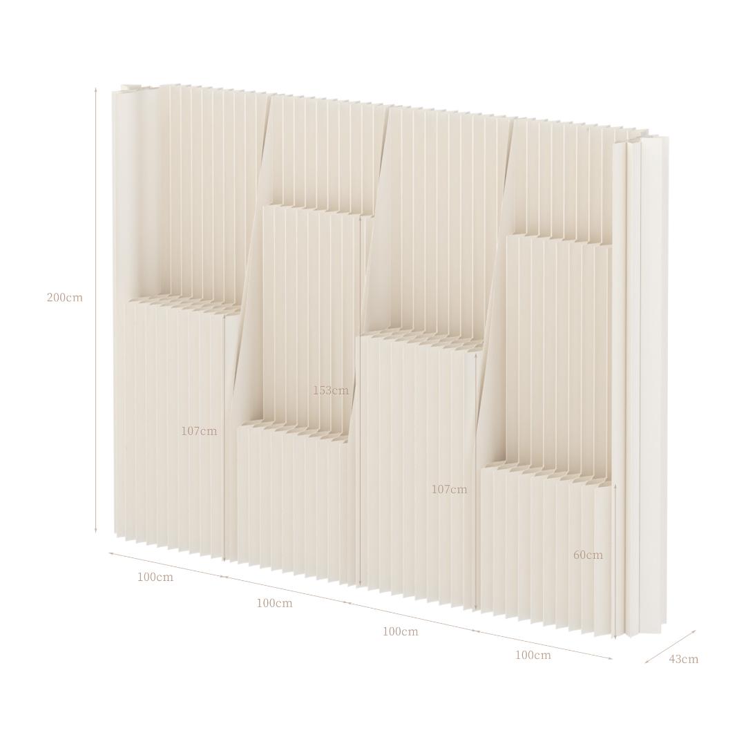 パーテーション間仕切り高さ2ｍ長さ3ｍ-4ｍ組立不要ついたて目隠し区切り屏風