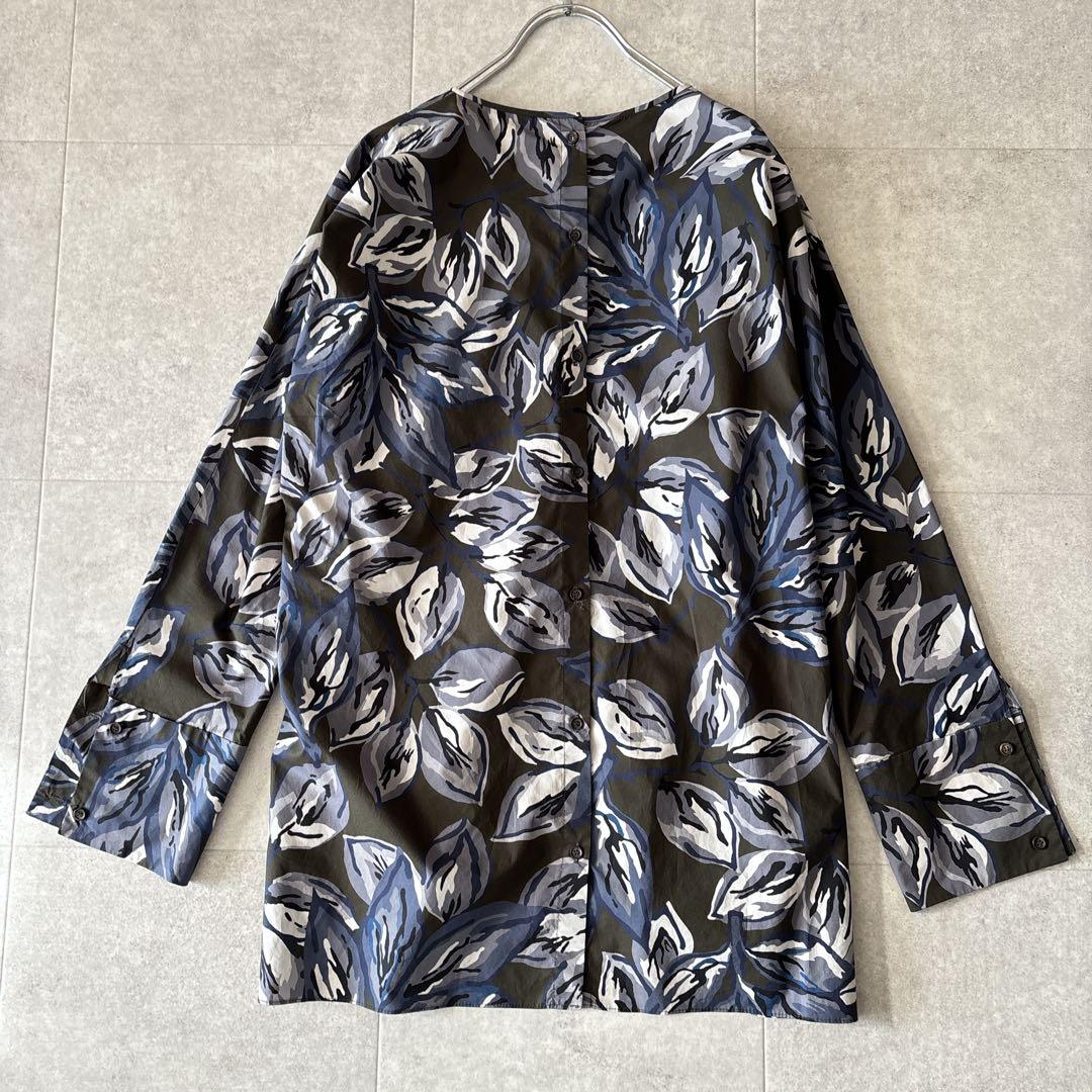 極美品✨️マックスマーラ ボタニカル総柄ブラウス 44 2XL 大きいサイズ