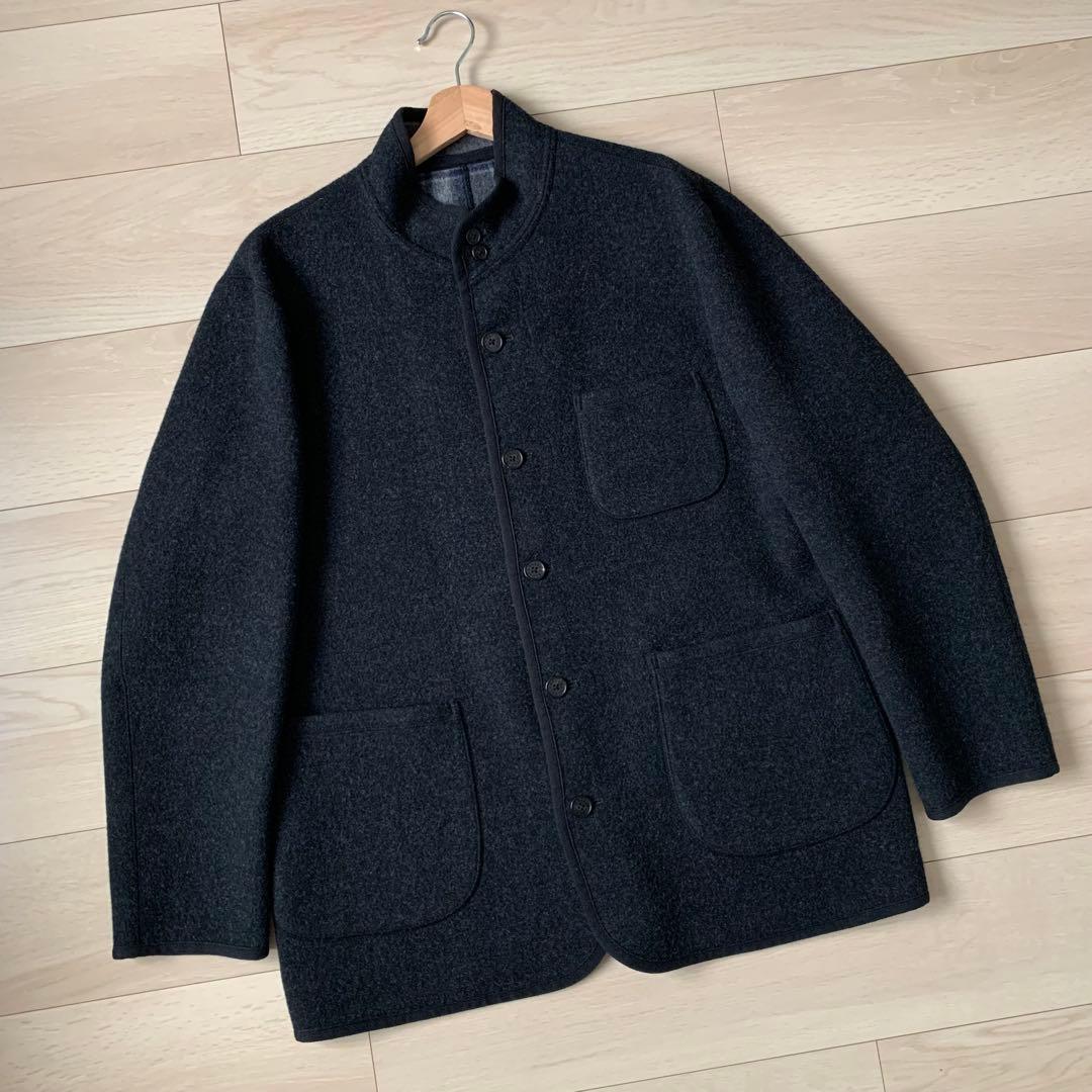 極美品　PAPAS+ アンゴラ　カシミヤ　ウールジャケット　ハーフコート　Ｌ