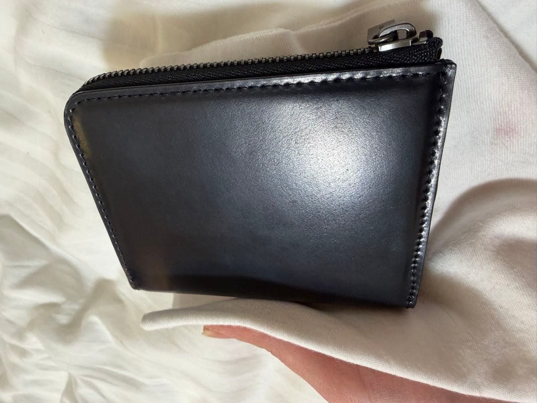 CRAFSTO L字ファスナー財布　シェルコードバン　ブラック　l字ファスナー