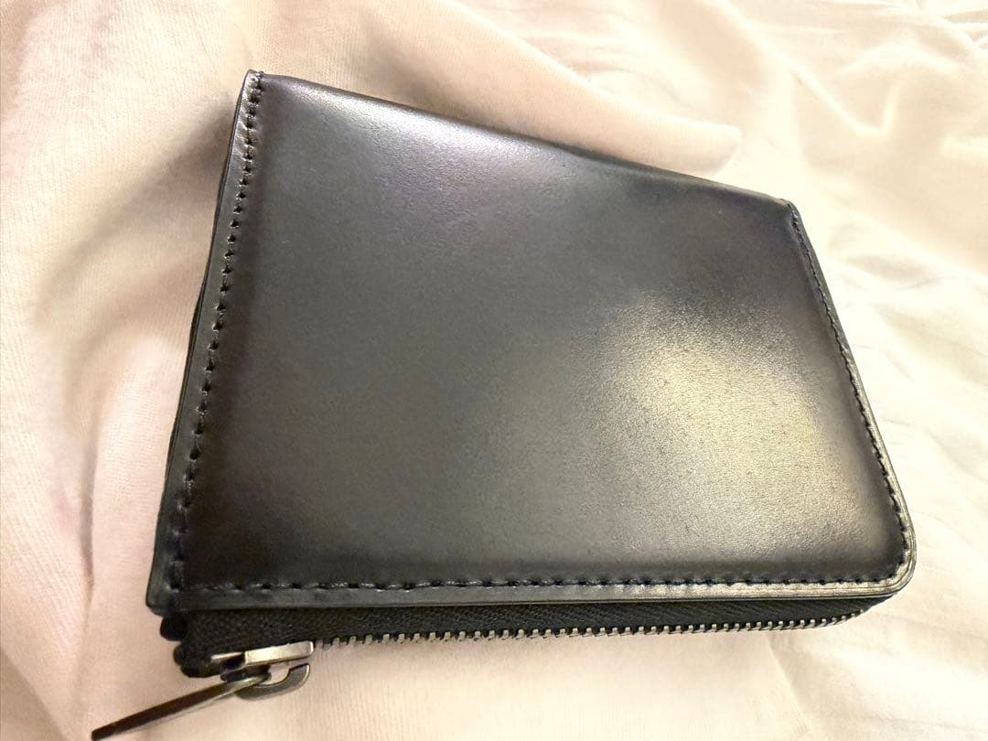 CRAFSTO L字ファスナー財布　シェルコードバン　ブラック　l字ファスナー