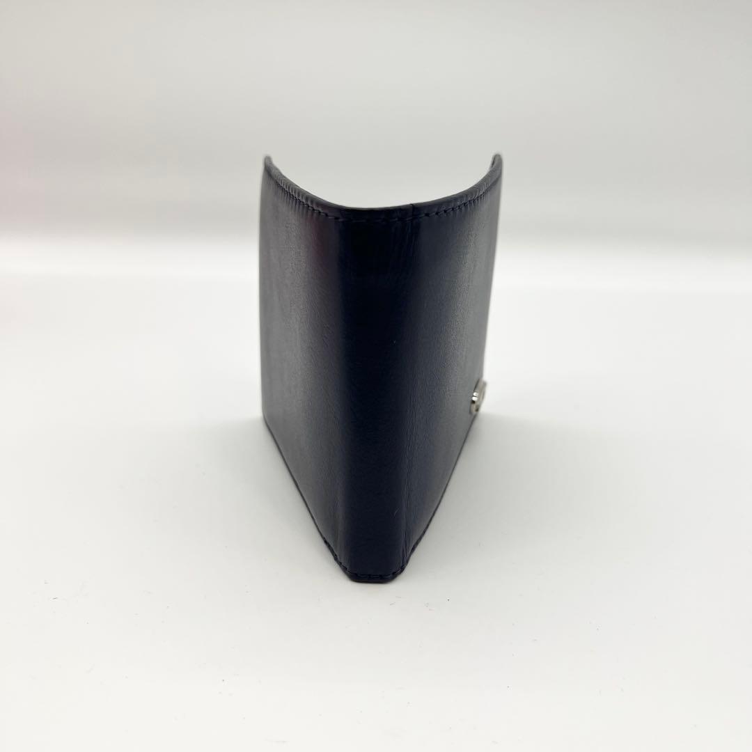 新品未使用✨DIESEL　二つ折り財布　レザー　ネイビー　Dロゴ　現行　正規品