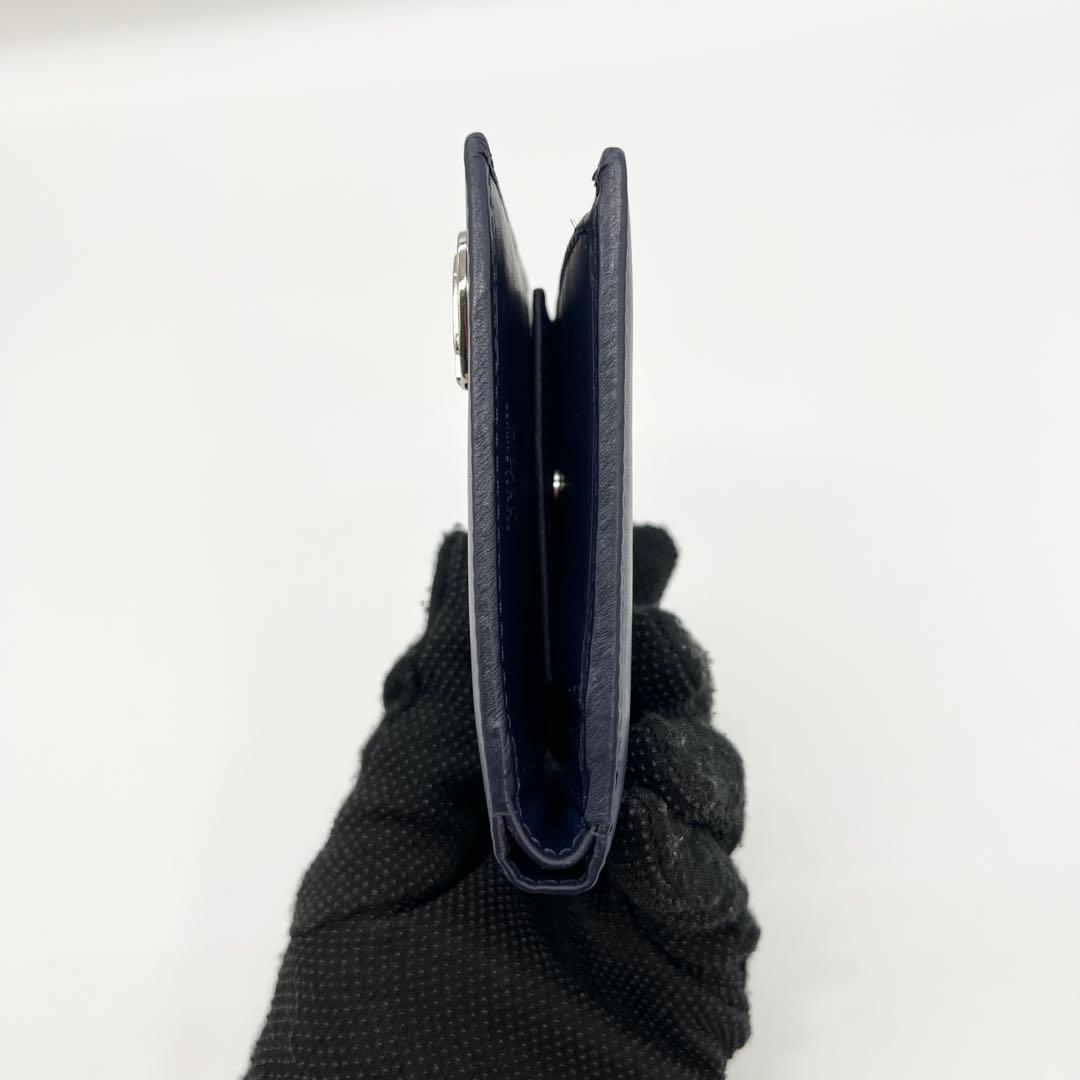 新品未使用✨DIESEL　二つ折り財布　レザー　ネイビー　Dロゴ　現行　正規品