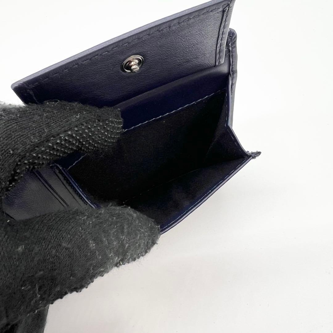 新品未使用✨DIESEL　二つ折り財布　レザー　ネイビー　Dロゴ　現行　正規品