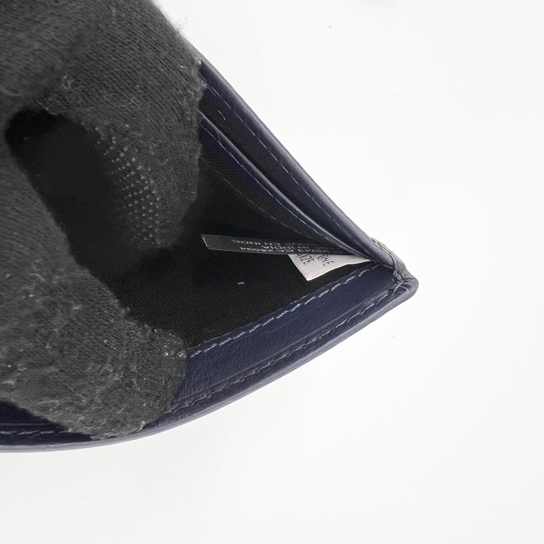 新品未使用✨DIESEL　二つ折り財布　レザー　ネイビー　Dロゴ　現行　正規品