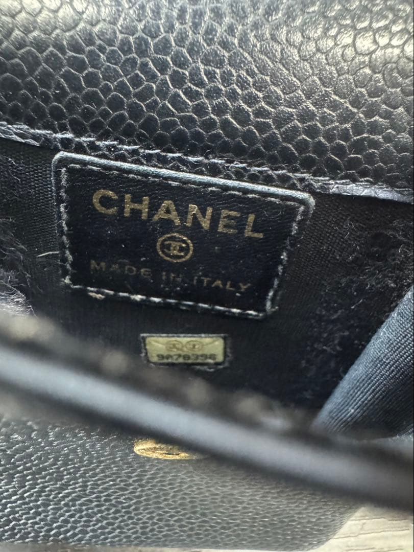 K630 CHANEL シャネル シガーレッドケース 黒 ブラック キャビア