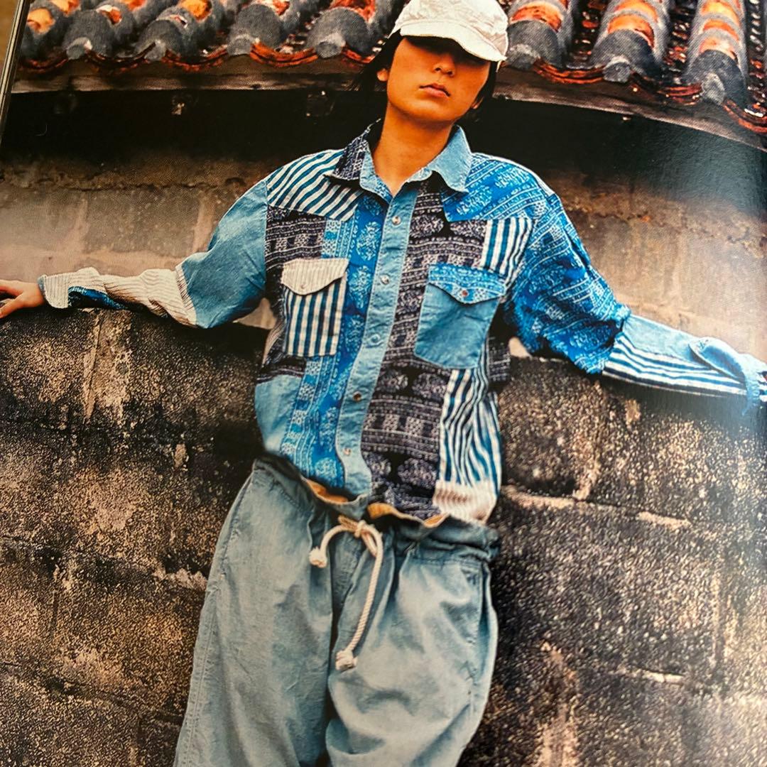 KAPITAL 12ozデニムジャイアントヘミングショートパンツ 淡色リメイク