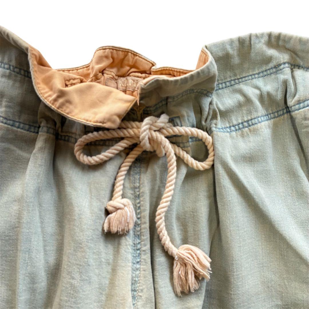 KAPITAL 12ozデニムジャイアントヘミングショートパンツ 淡色リメイク