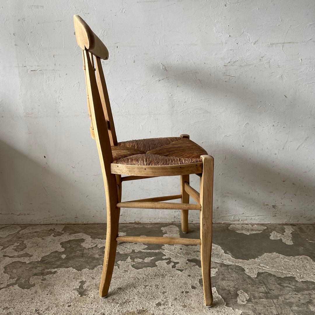 年末・年始SALE ビンテージ ダイニング藁チェア　カフェチェア　剥離　no3