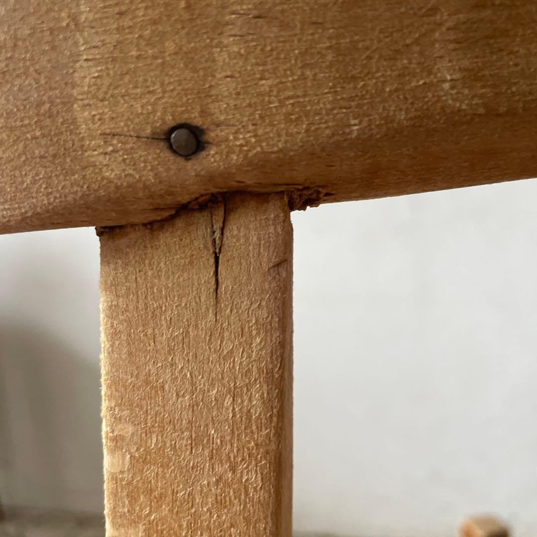 年末・年始SALE ビンテージ ダイニング藁チェア　カフェチェア　剥離　no3