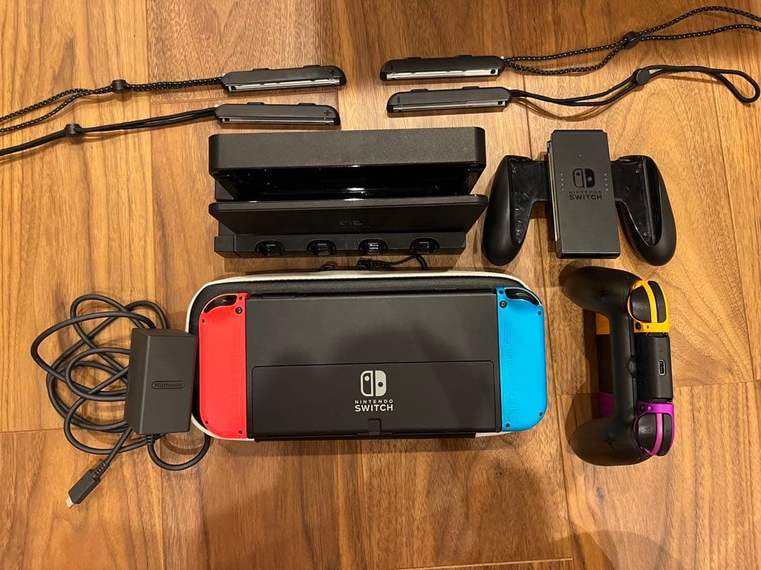 有機ELモデル箱あり　Nintendo Switch 本体 赤青紫黄 充実付属品