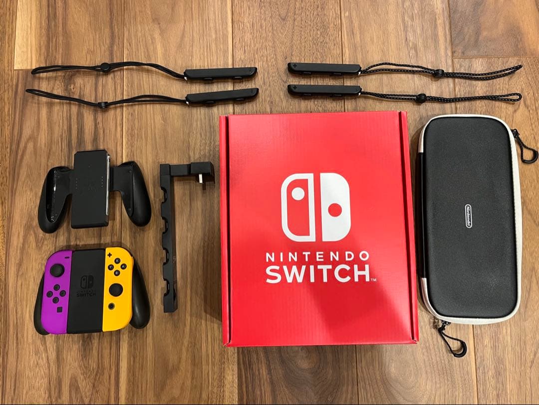 有機ELモデル箱あり　Nintendo Switch 本体 赤青紫黄 充実付属品