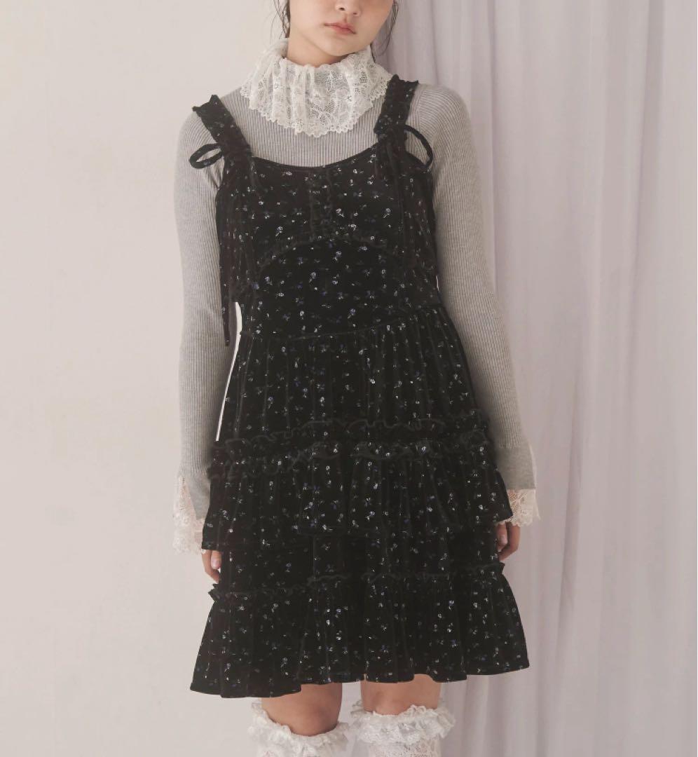 メリージェニー　merry jenny コルセットベロアフレアミニワンピース